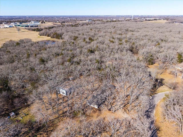 aerial view with a rural view