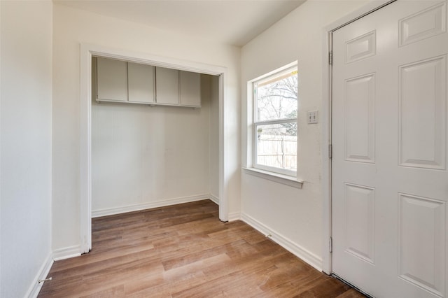 interior space featuring a healthy amount of sunlight and light hardwood / wood-style flooring