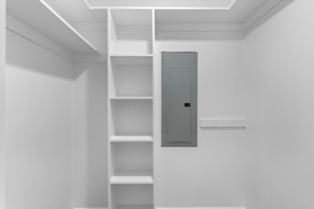 walk in closet with electric panel