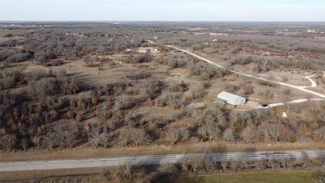 aerial view featuring a rural view