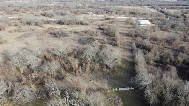 drone / aerial view featuring a rural view