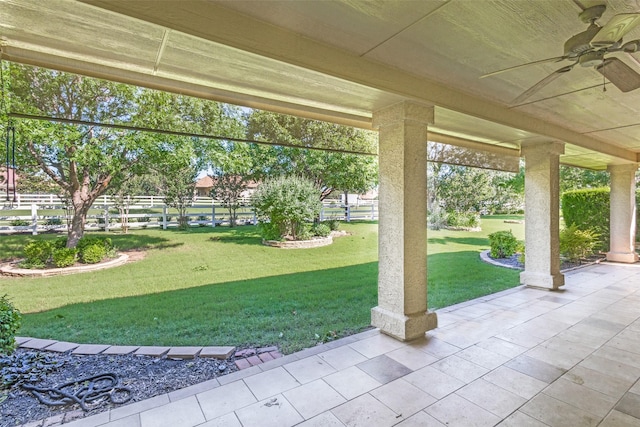 9704 Freeport Dr, Denton, TX 76207 - view of patio / terrace with a ceiling fan