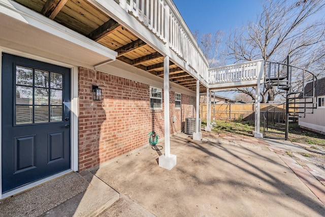 view of patio with cooling unit