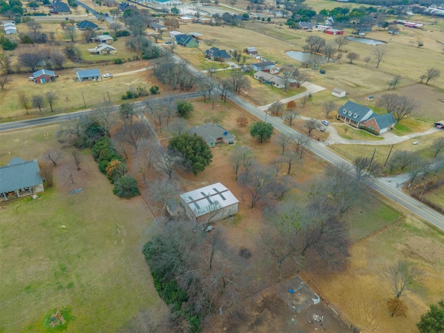 drone / aerial view with a rural view