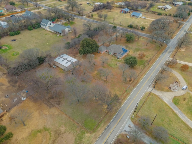 aerial view featuring a rural view