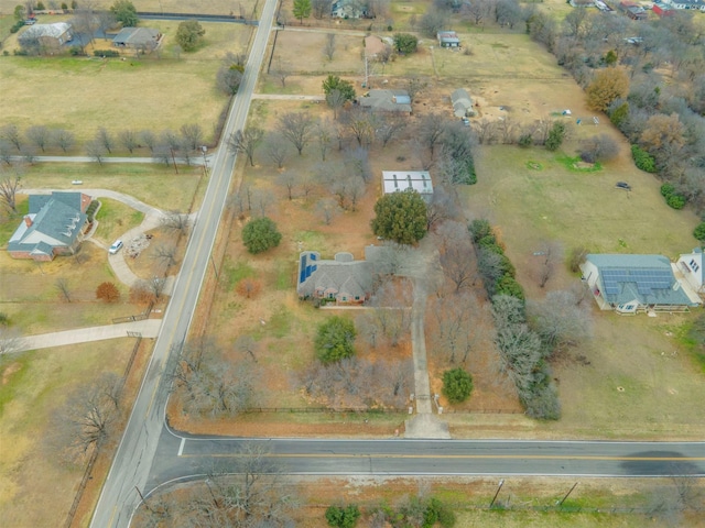 aerial view with a rural view