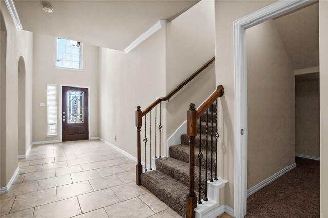 hallway with ornamental molding