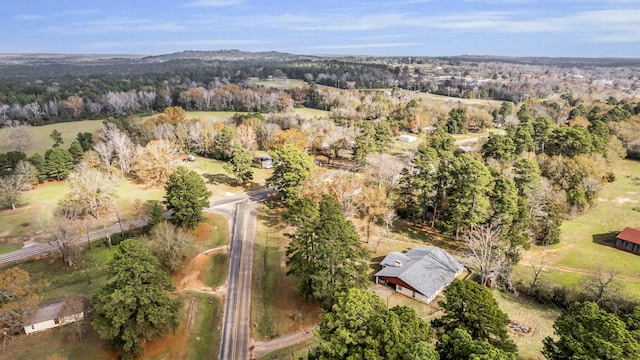 aerial view with a rural view