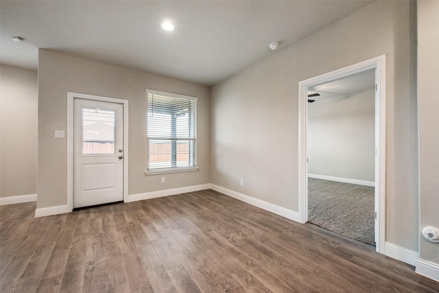 entrance foyer featuring hardwood / wood-style floors