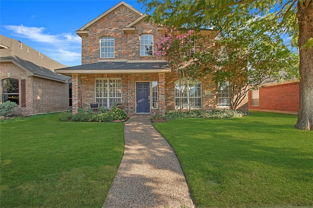 view of front of house with a front yard