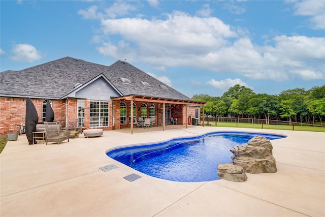 view of pool with a patio area