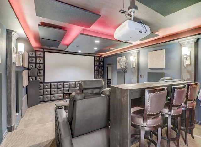 7281 Shingle Mill Rd, Frisco, TX 75036 - home theater with carpet and recessed lighting