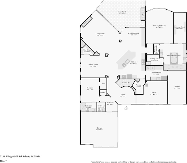 7281 Shingle Mill Rd, Frisco, TX 75036 - property floor plan