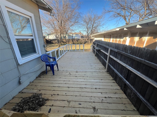 view of wooden terrace