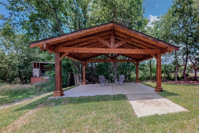 surrounding community featuring a yard and a patio area