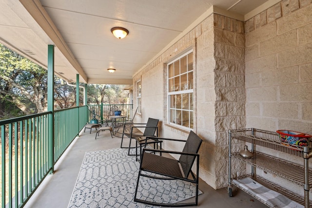 balcony with a porch