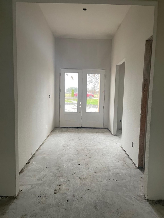 interior space featuring french doors