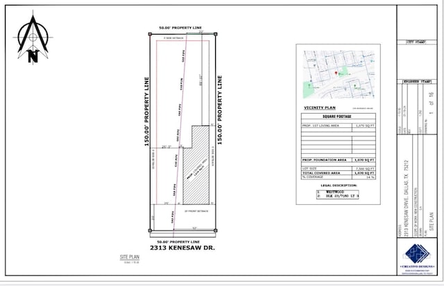 2313 Kenesaw Dr, Dallas TX, 75212 land for sale