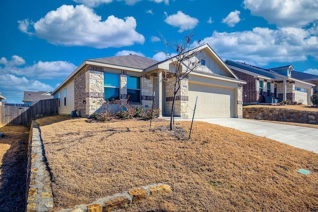 ranch-style house featuring a garage