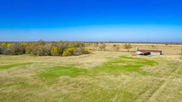 view of yard featuring a rural view