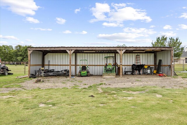 9557 Smith Rd, Royse City, TX 75189 - view of pole building featuring a detached carport and a lawn