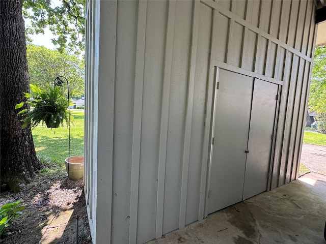 view of shed