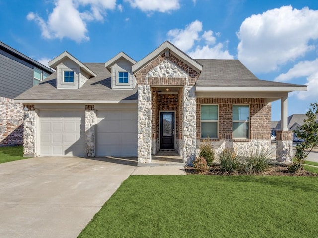 view of front of property with a front yard