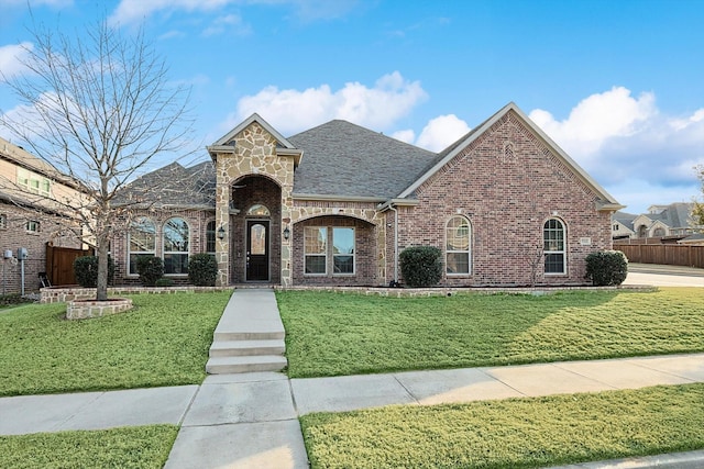 view of front of house with a front yard