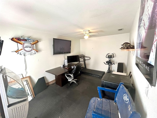 2709 Old Anson Rd, Abilene, TX 79603 - office space featuring a ceiling fan and carpet