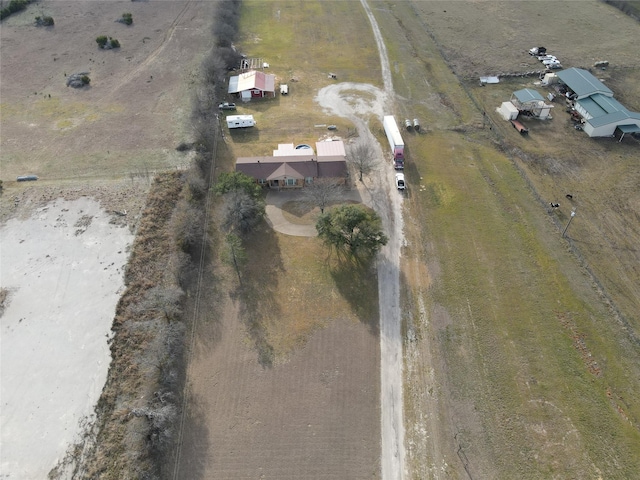 aerial view with a rural view