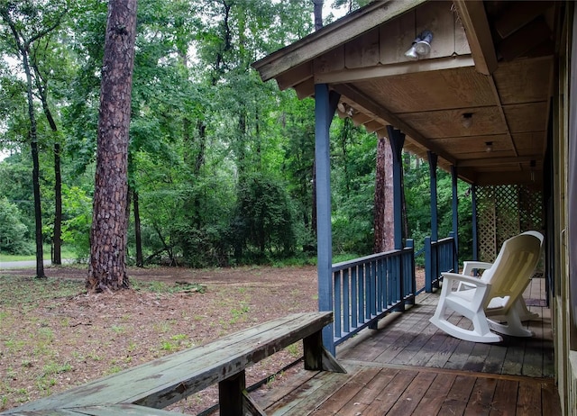 view of wooden terrace