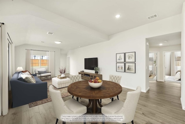 3219 Blossom Trl, Crandall, TX 75114 - living room with wood finished floors, vaulted ceiling, baseboards, and recessed lighting