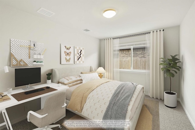3219 Blossom Trl, Crandall, TX 75114 - carpeted bedroom featuring a desk and baseboards