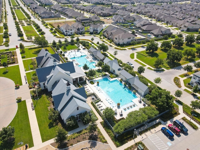 drone / aerial view featuring a residential view