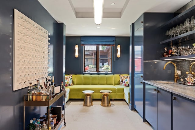 interior space with wet bar