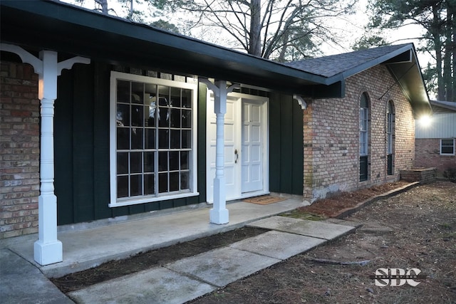 view of doorway to property