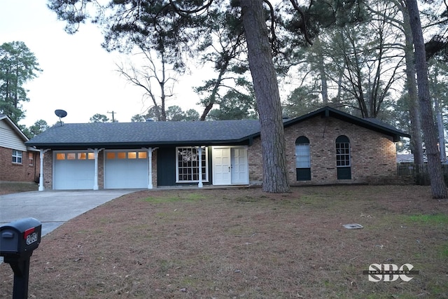 ranch-style house with a garage