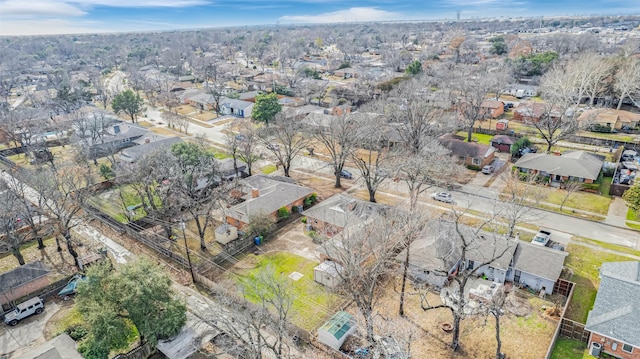 bird's eye view featuring a residential view