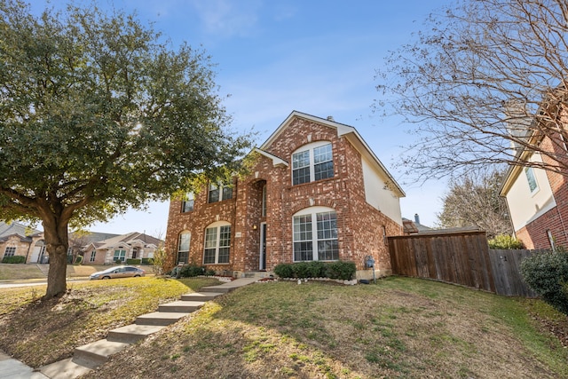 view of property with a front yard