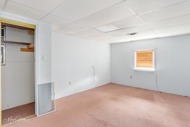 164 Ruth, Haughton, LA 71037 - unfurnished bedroom featuring a drop ceiling, a closet, and carpet
