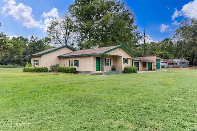 164 Ruth, Haughton, LA 71037 - ranch-style house featuring a garage and a front lawn