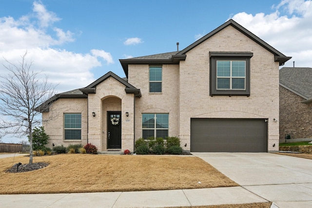 view of front facade with a garage