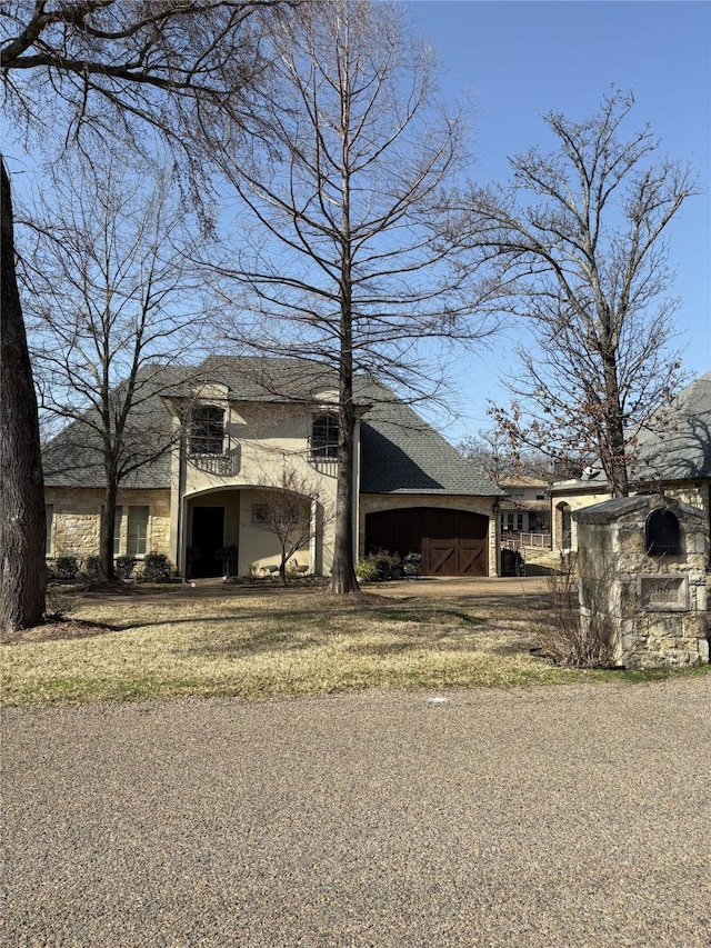 exterior space with stucco siding