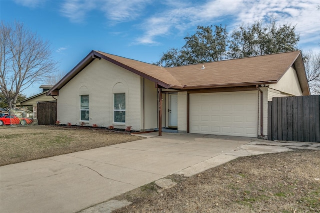 ranch-style house with a garage