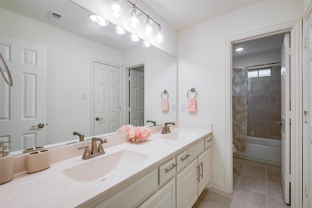 509 Christie Xing, Celina, TX 75009 - bathroom with vanity and shower / bathtub combination with curtain