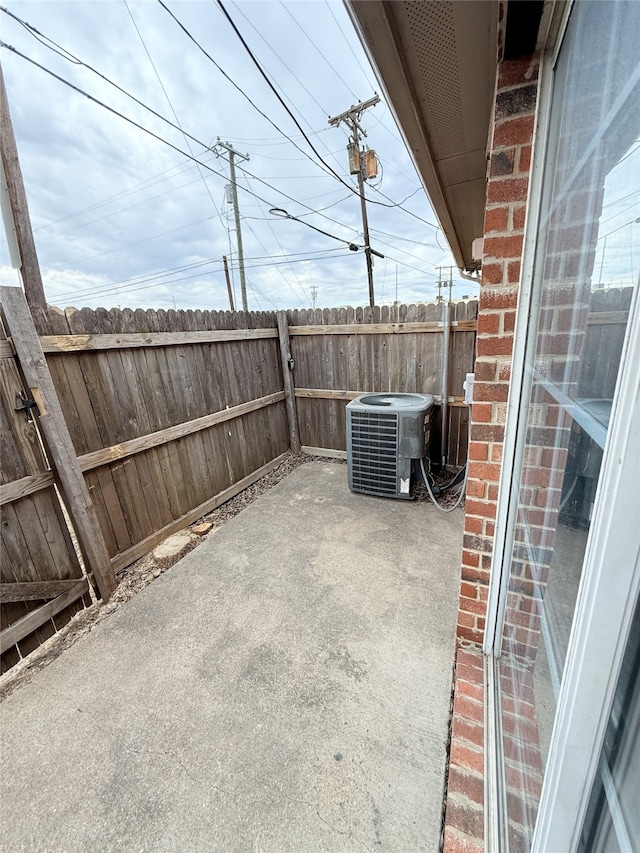 view of patio / terrace featuring central AC unit