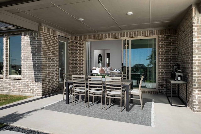 view of patio with outdoor dining space