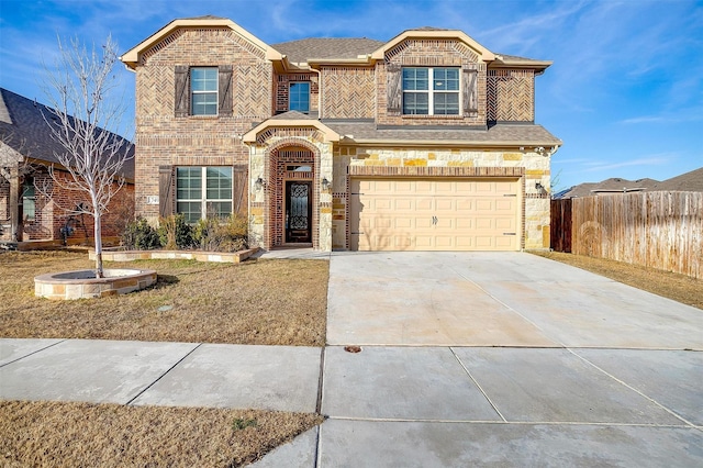 view of front of house featuring a garage