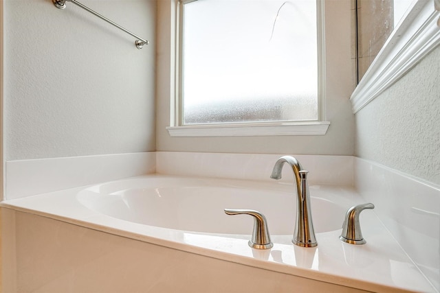 bathroom featuring a washtub