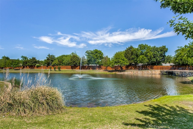 view of water feature